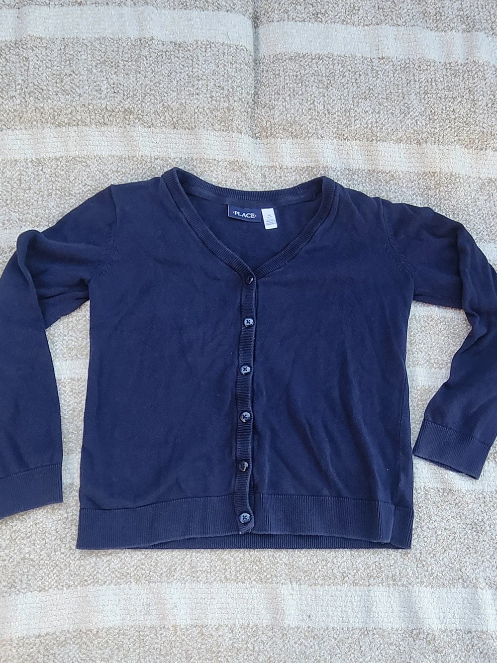 The Children's Place Navy Button-Front Girls' Cardigan